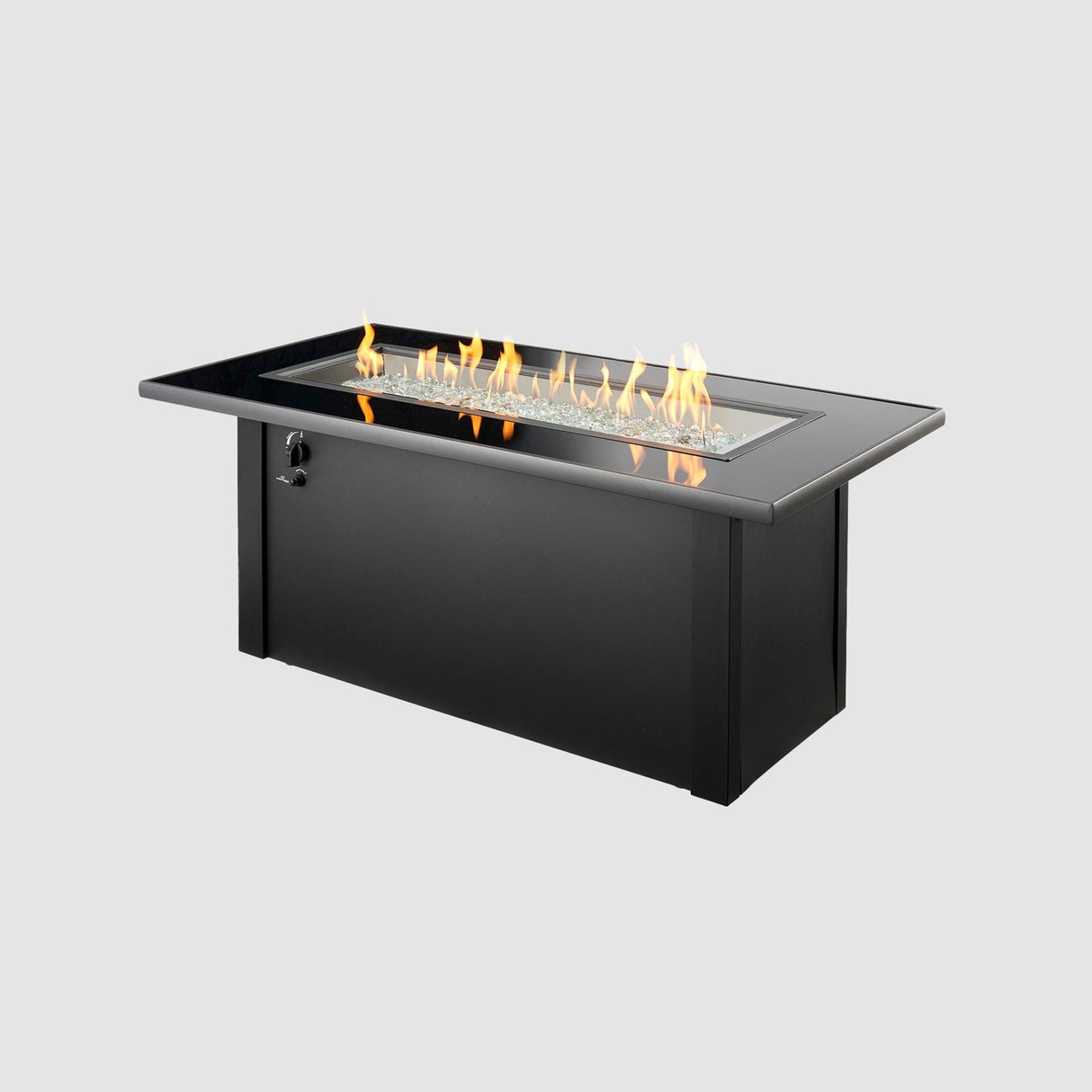 The Outdoor Greatroom Monte Carlo 59" Linear Gas Fire Pit Table - MCR-1242-BLK-K