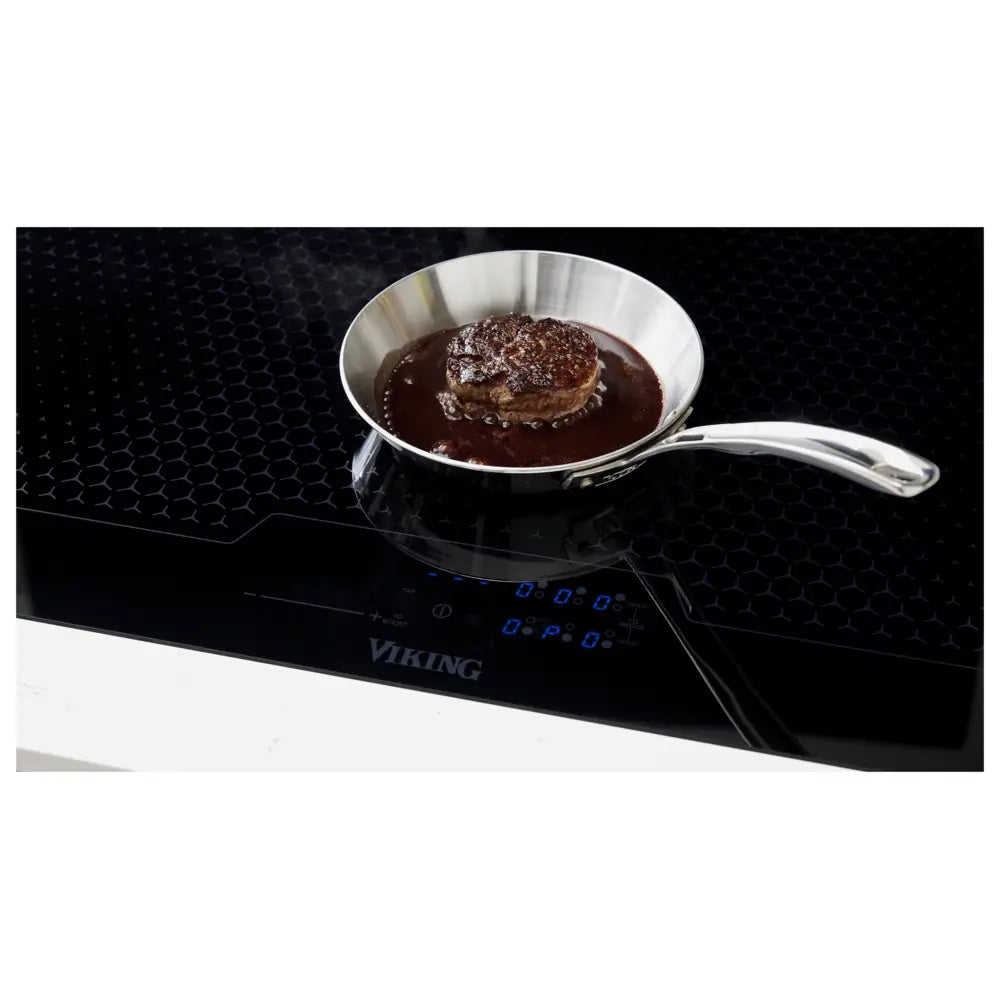 Viking RVL Series 36 inch Induction Cooktop with 5 MagneQuick Induction Elements, and Digital Touch Control, in Black Glass - MVIC63615BBG