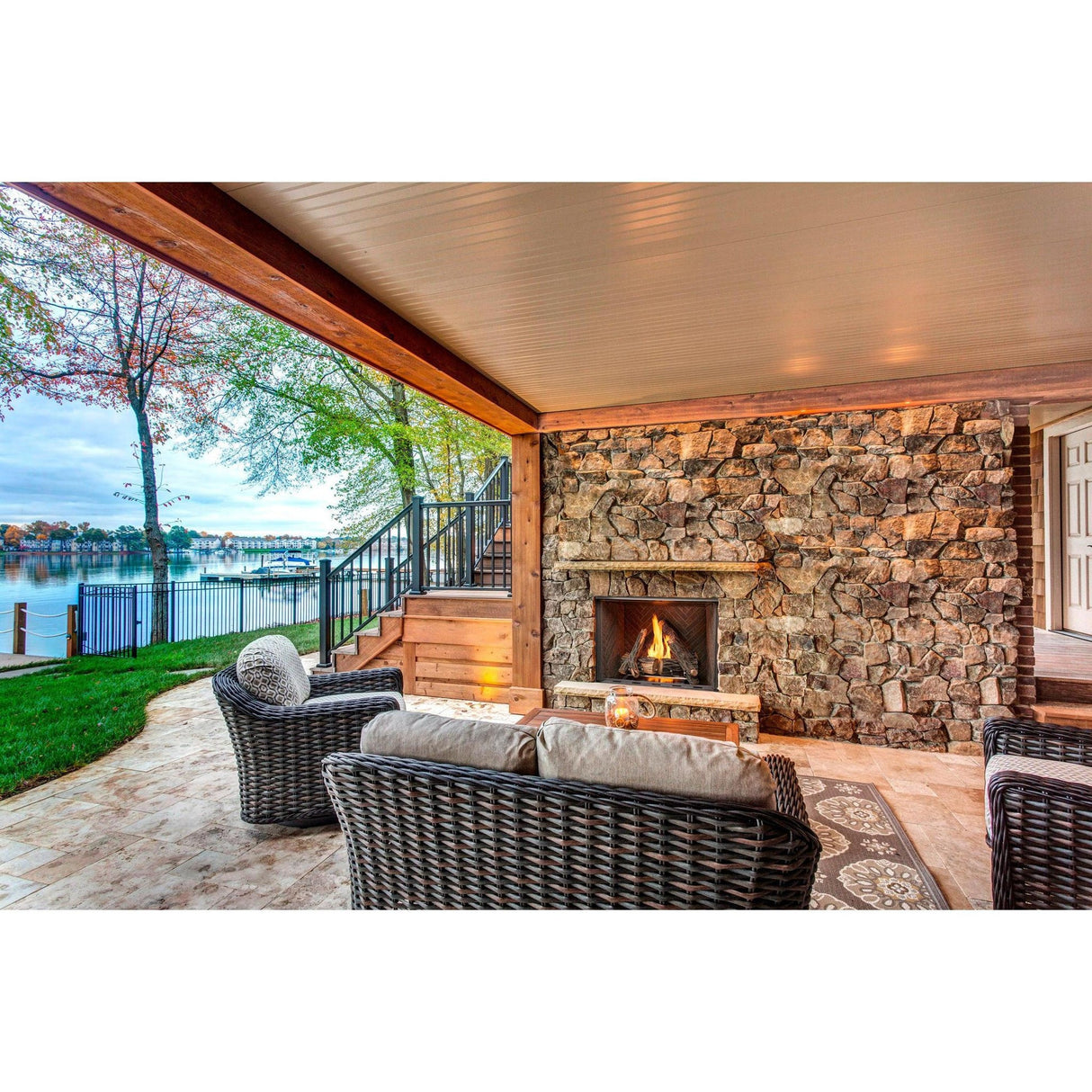Majestic Courtyard 36" Traditional Outdoor Vent-Free Gas Fireplace