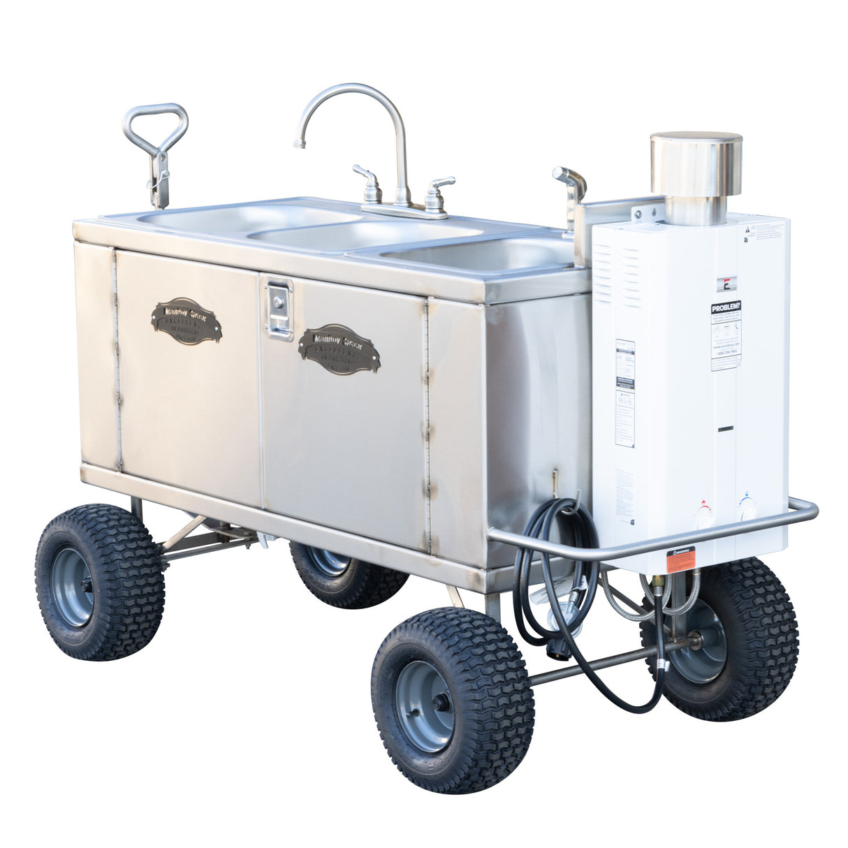 Meadow Creek 3 Bowl Cleanup Sink (Trailer Mounted) - 3B-CU-TM-LP