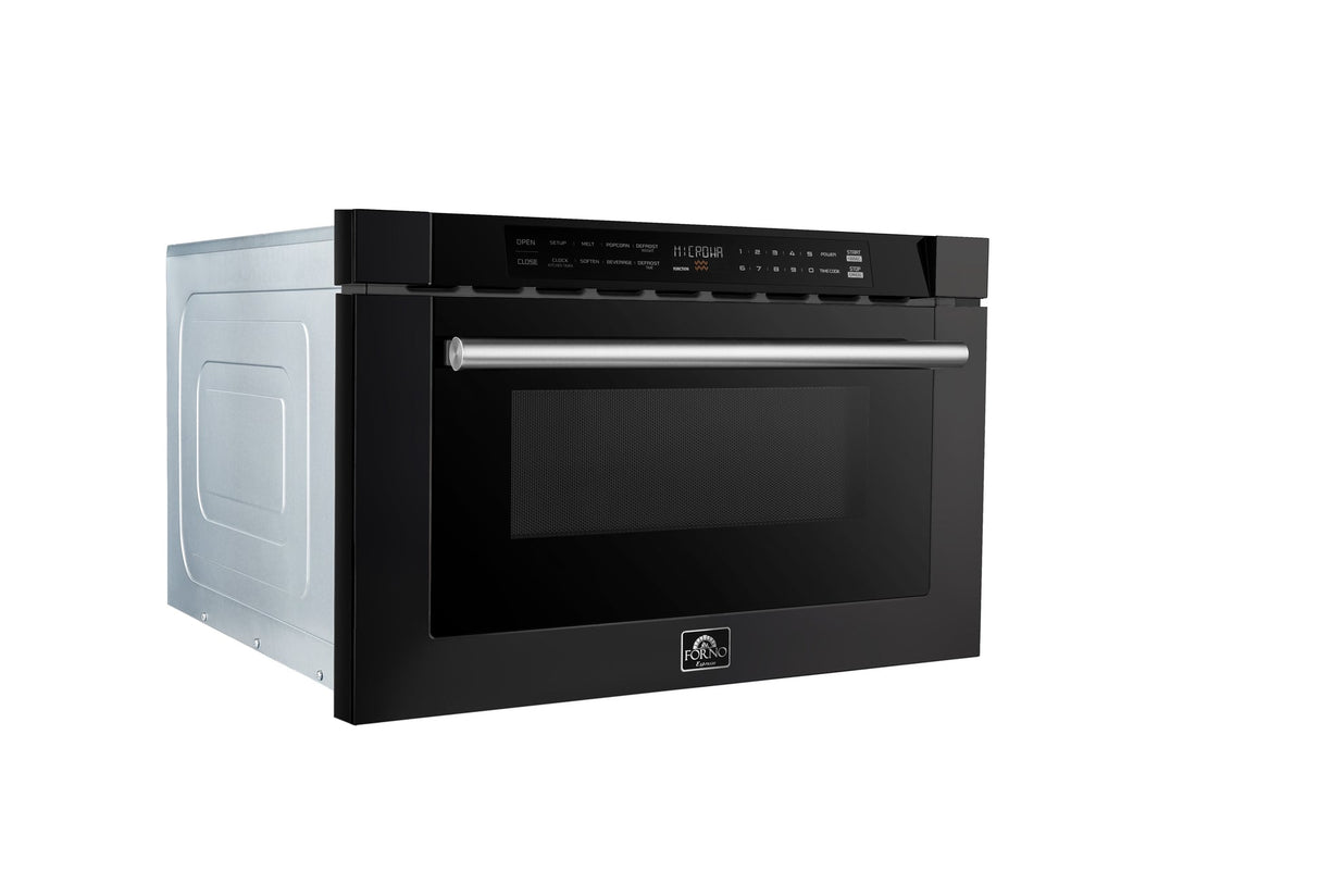 Forno Capoliveri Espresso 24-Inch Microwave Drawer, 1.2 cu.ft, 1500 Watts, Built-In, 11 Power Levels, Sensor Cooking