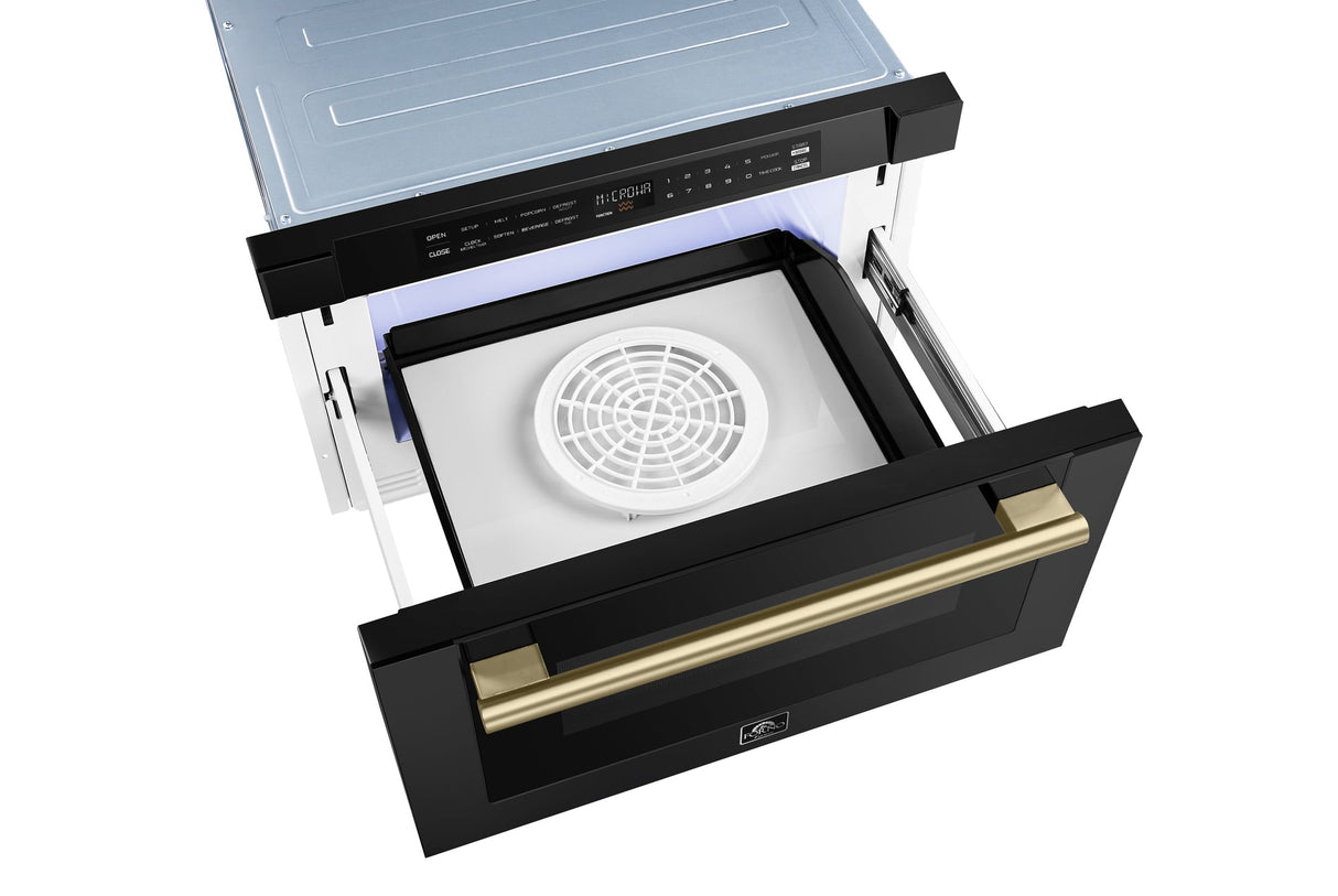 Forno Capoliveri Espresso 24-Inch Microwave Drawer, 1.2 cu.ft, 1500 Watts, Built-In, 11 Power Levels, Sensor Cooking