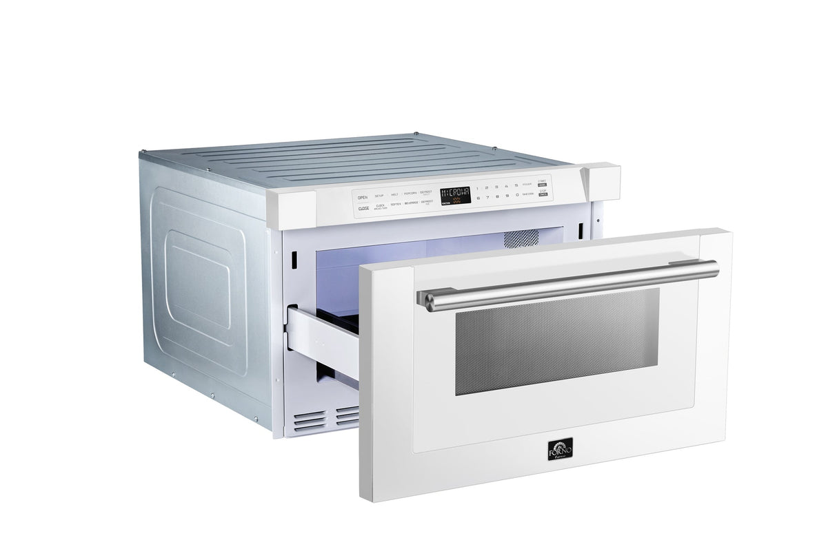 Forno Capoliveri Espresso 24-Inch Microwave Drawer, 1.2 cu.ft, 1500 Watts, Built-In, 11 Power Levels, Sensor Cooking