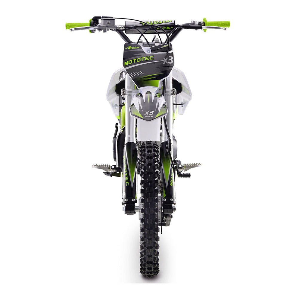 MotoTec X3 125CC 4-Stroke Green Gas-Powered Dirt Bike (95731462)
