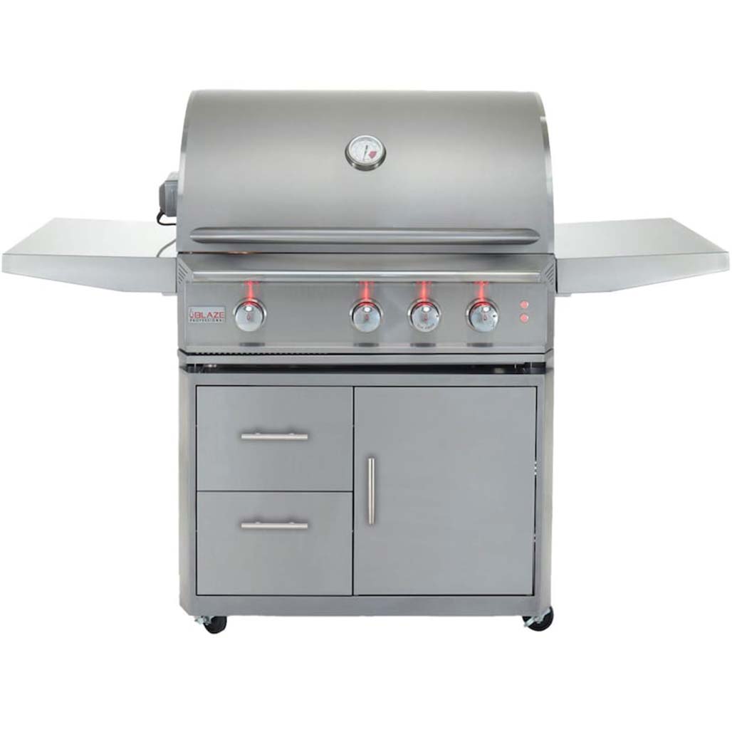 Blaze Professional LUX 34-Inch 3 Burner Gas Grill With Rear Infrared Burner - BLZ-3PRO-LP/NG