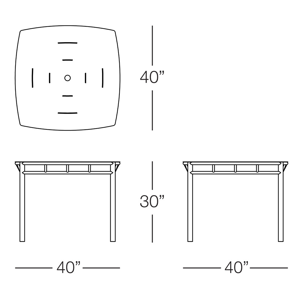 Kannoa Oslo Square Dining Table