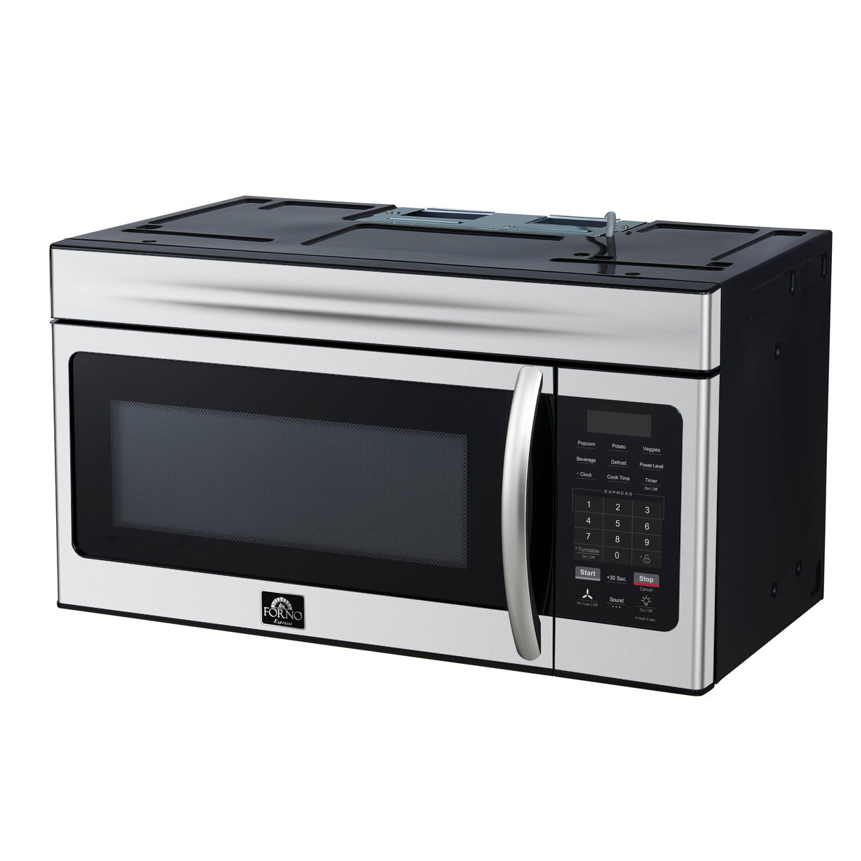Forno Scalo 30-Inch Over the Range Microwave, Stainless Steel – 1.6 cu.ft, 300 CFM Vent, Touch Control