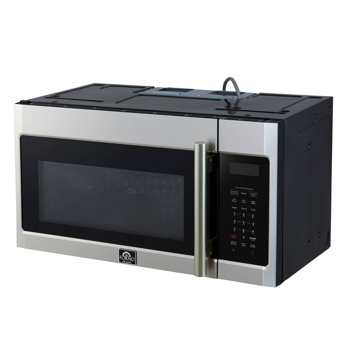 Forno Fornace 30-Inch Over the Range Convection Microwave, Stainless Steel – 1.5 cu.ft, 300 CFM Vent, Touch Control