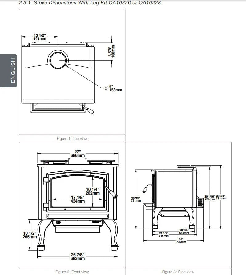 Osburn 2000 Wood Stove with Blower - OB02015