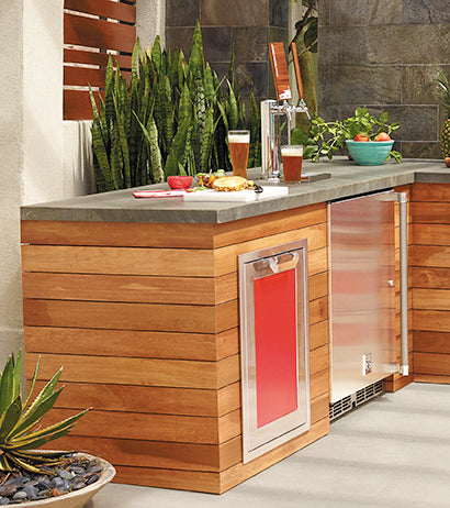 Hestan Outdoor Countertop Trash Chute With Cutting Board