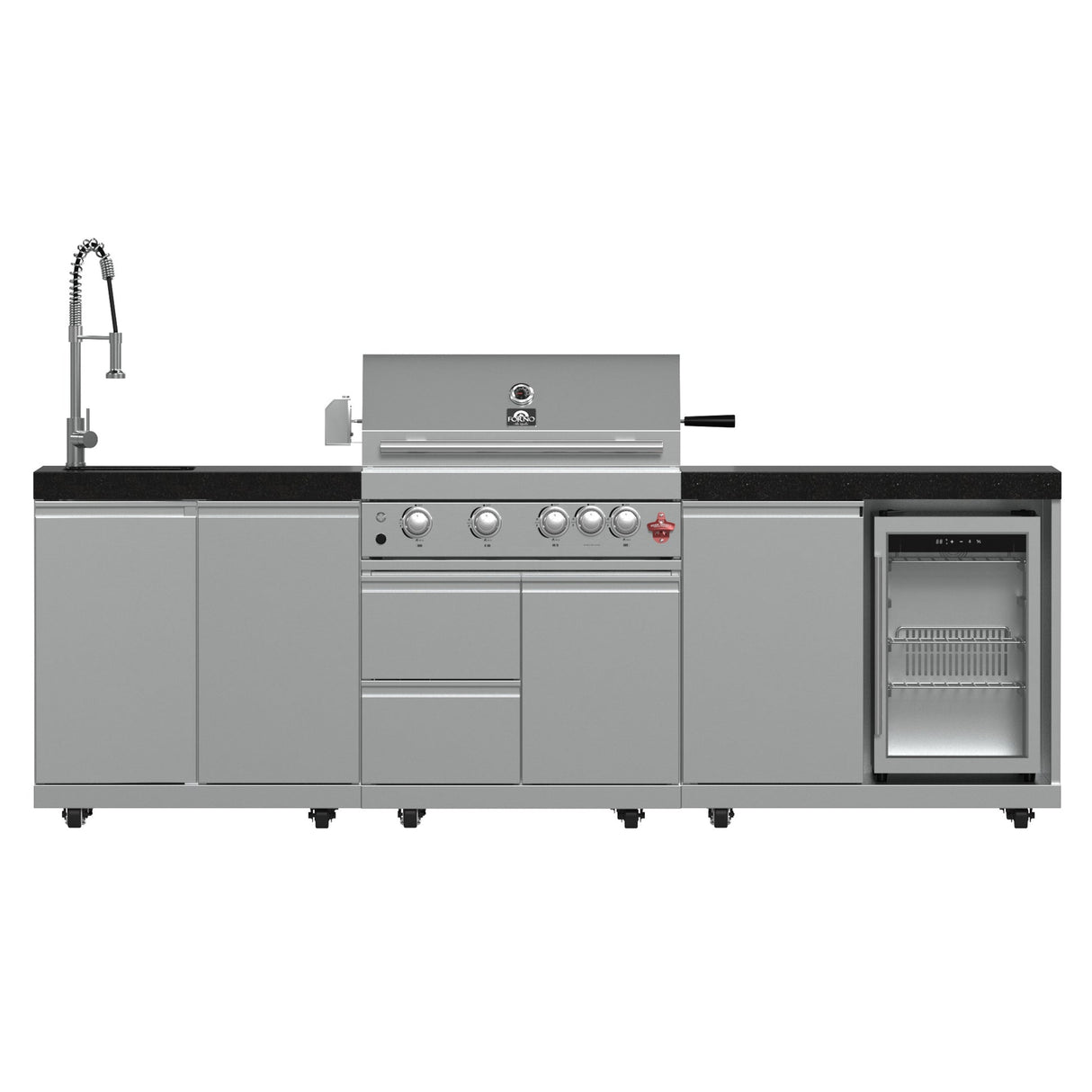 Forno Bulnes 30-Inch BBQ, 60,000 BTU, 3 Burners with Sear & Rotisserie Infrared Burners