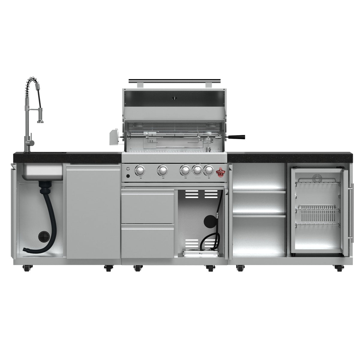 Forno Bulnes 30-Inch BBQ, 60,000 BTU, 3 Burners with Sear & Rotisserie Infrared Burners