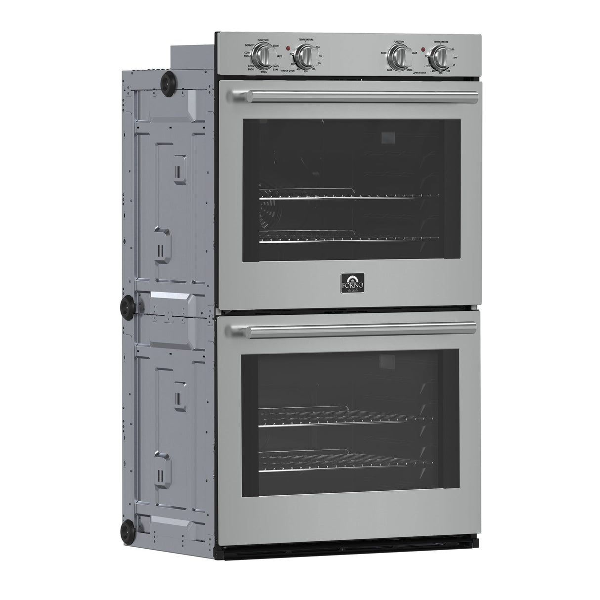 Forno Vomero 30" Double Wall Oven – Stainless Steel, 10 cu.ft, 7100W Convection, Mechanical Controls & Self-Cleaning Function