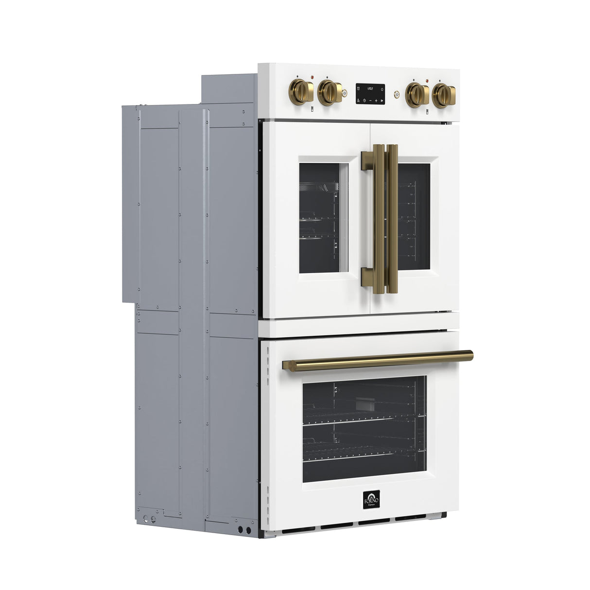 Forno Asti 30" Double Wall Oven – 7.36 cu.ft, 7200W Dual Convection, Upper French Doors, Air Fry, Sous Vide & Self-Clean