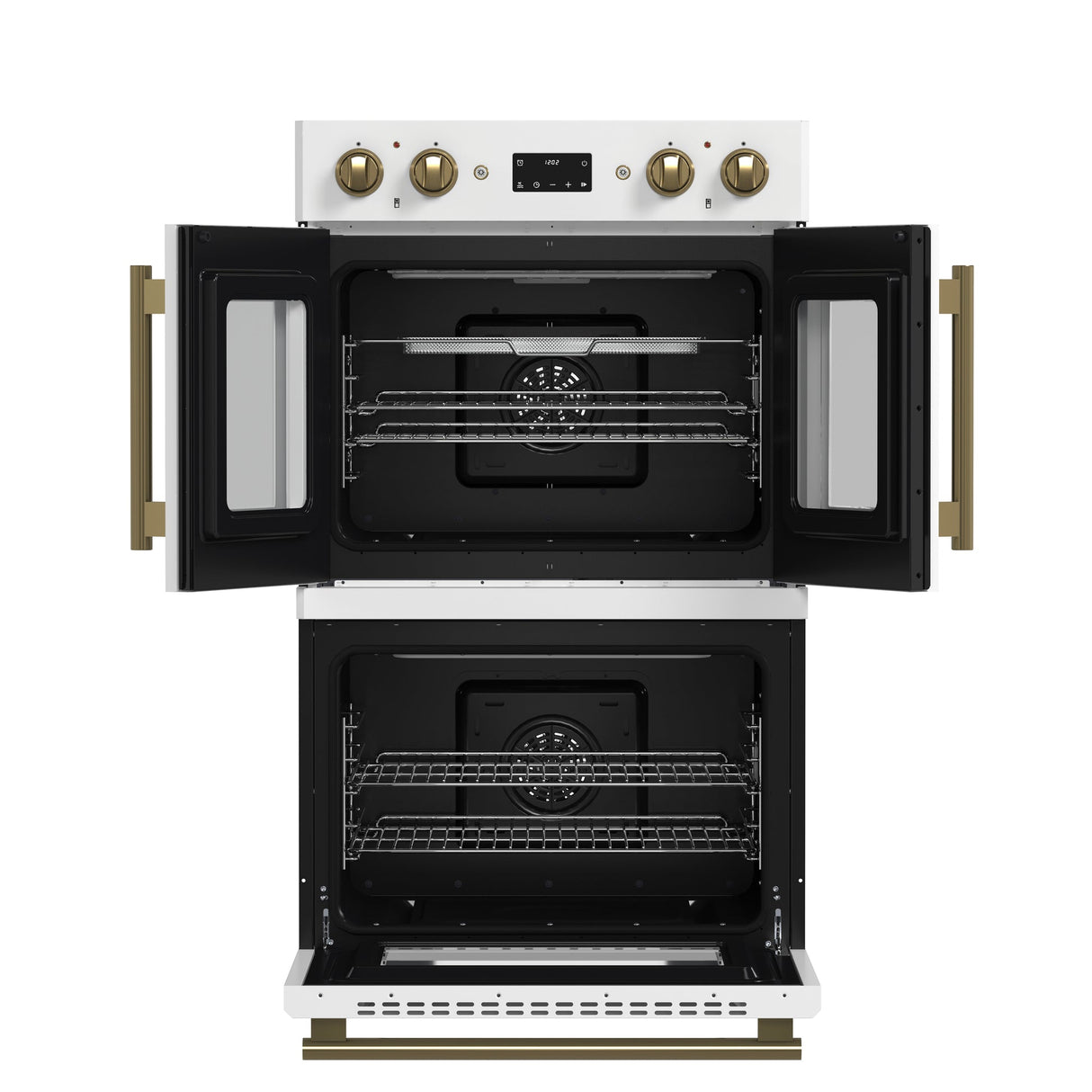 Forno Asti 30" Double Wall Oven – 7.36 cu.ft, 7200W Dual Convection, Upper French Doors, Air Fry, Sous Vide & Self-Clean