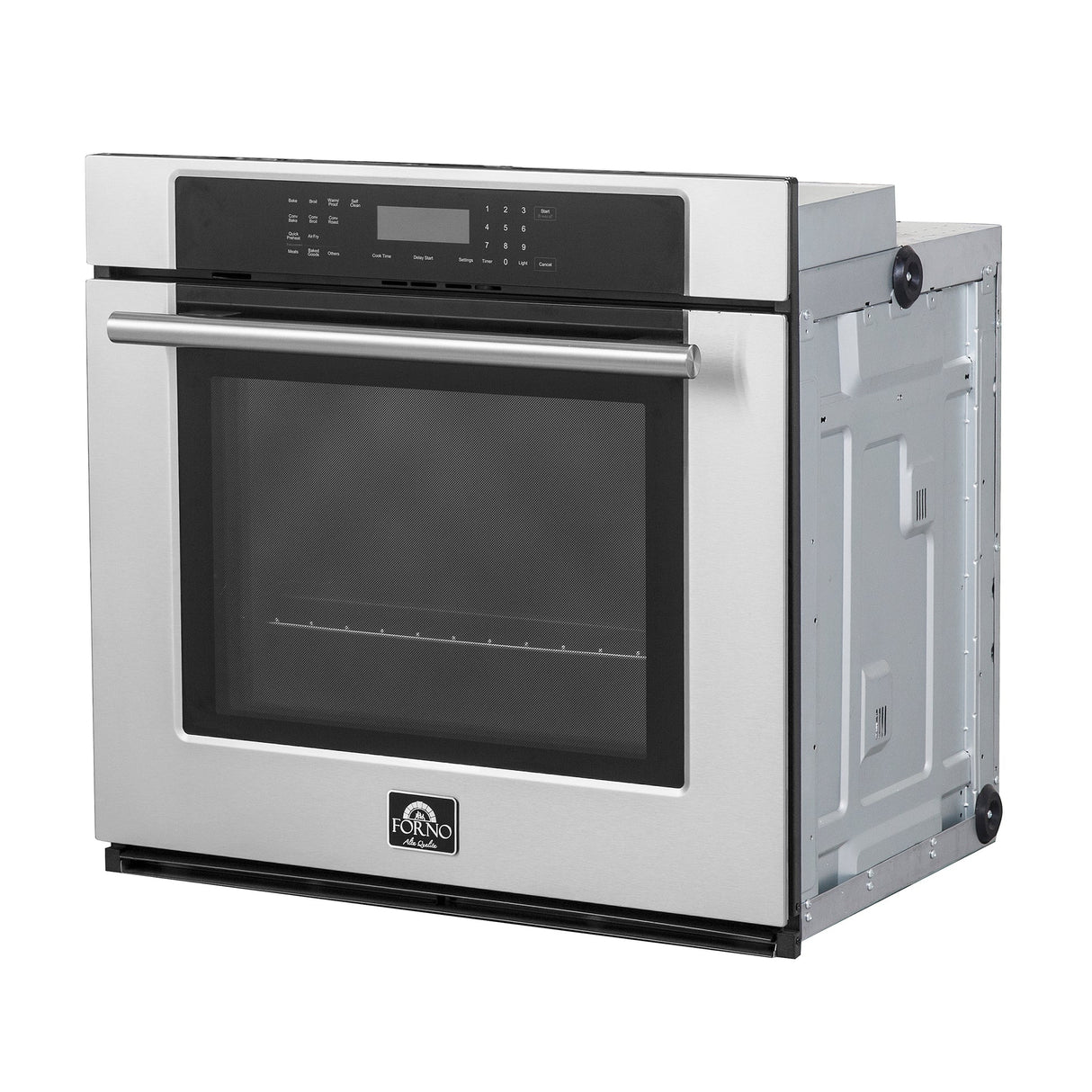Forno Villarosa 30" Electric Wall Oven – 5.0 cu.ft, Air Fry, Steam Cleaning, Glass Touch Controls