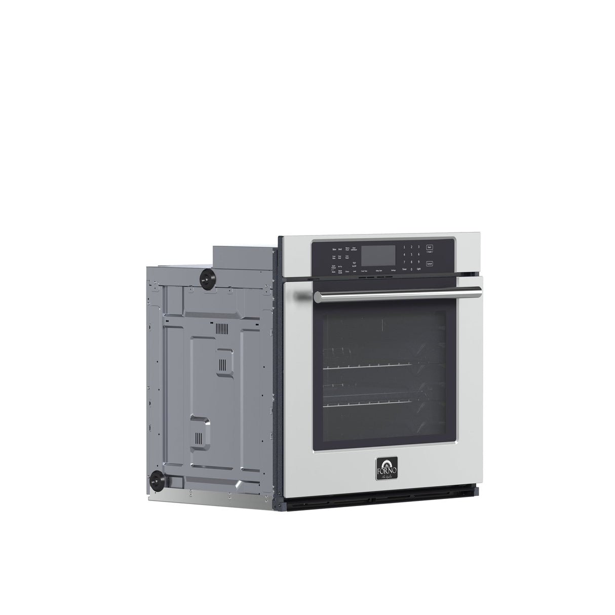 Forno Villarosa 30" Electric Wall Oven – 5.0 cu.ft, Air Fry, Steam Cleaning, Glass Touch Controls