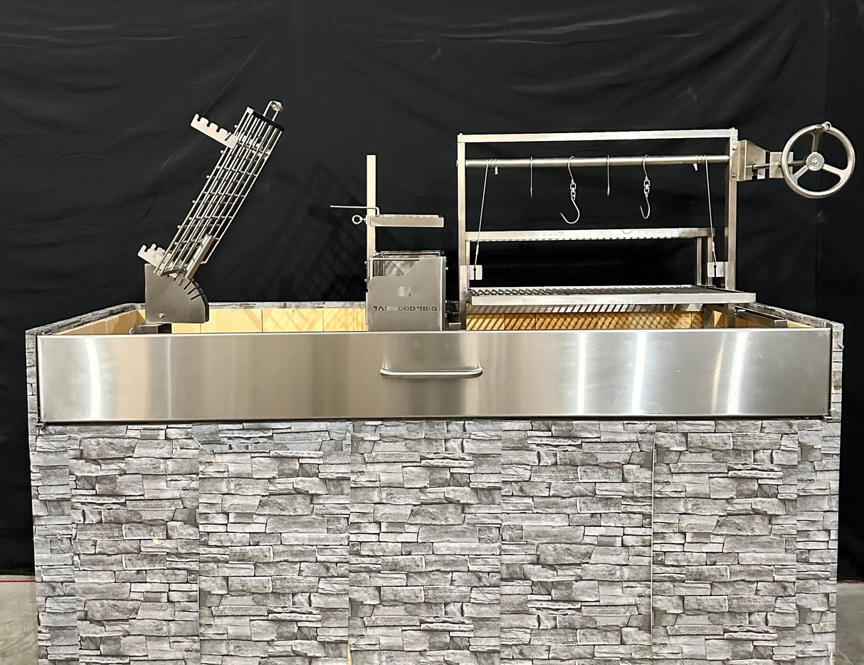 Tagwood BBQ Insert Style Argentine Santa Maria Wood Fire & Charcoal Gaucho Grill without firebricks | BBQ09SS -