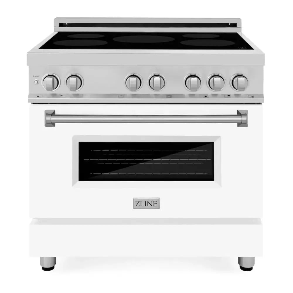 ZLINE 36" Freestanding Professional Induction Range with LED Knob Indicators, Smooth Glide Racks