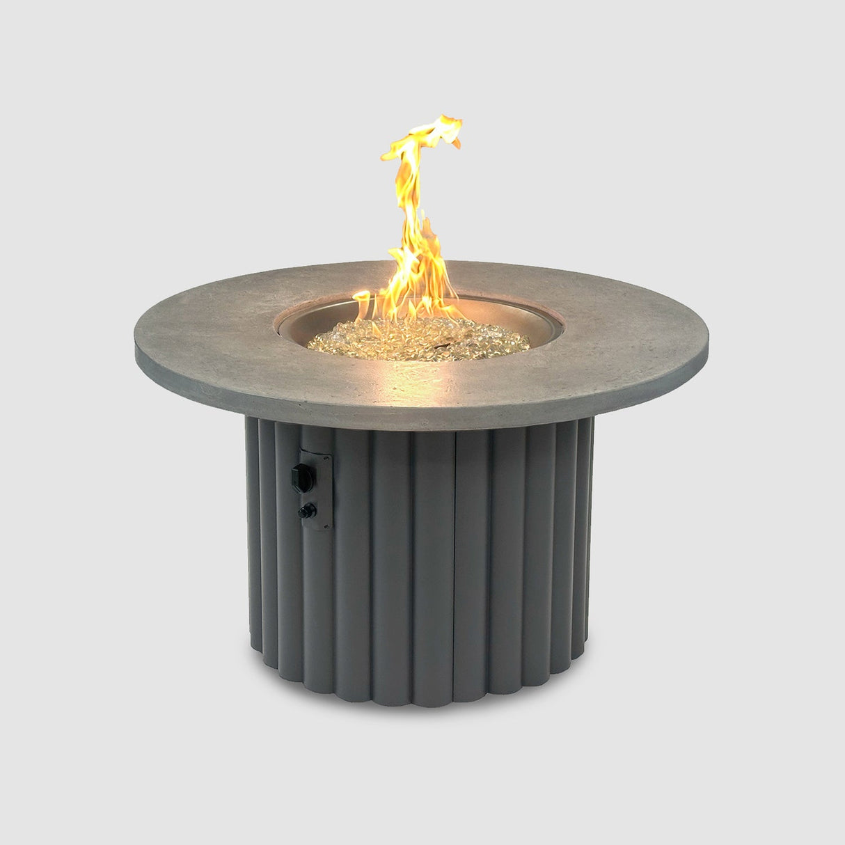The Outdoor Greatroom Reverie 42" Round Gas Fire Pit Table - REVRBL-42-K