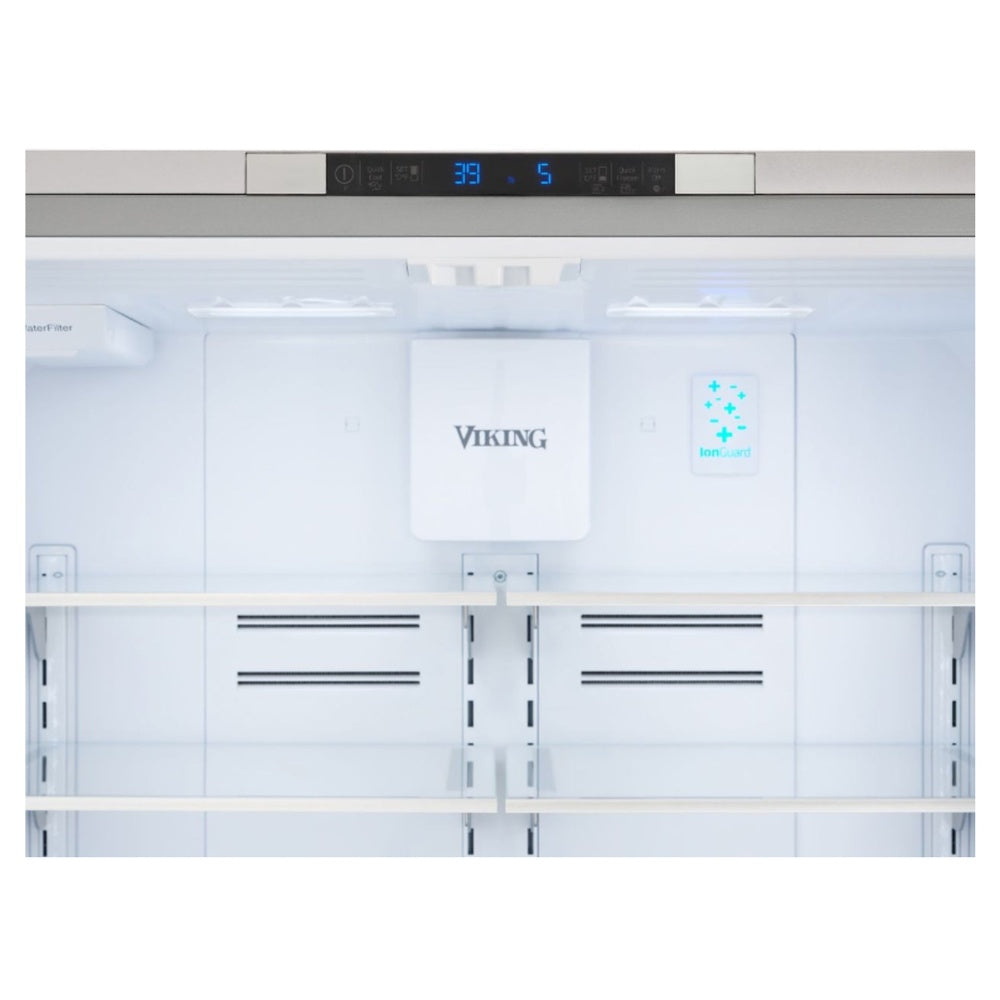 Viking 3 Series 36 inch Counter-Depth French Door Refrigerator with 19.86 Cu. Ft. Capacity - RVFFR336SS