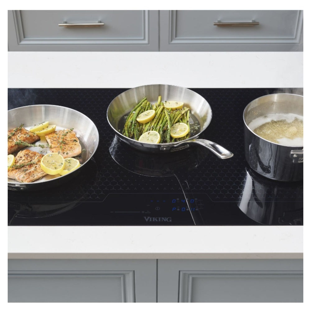 Viking Built-In 3 Series 36 inch Induction Cooktop with 6 Elements in Black - RVIC3366BBG