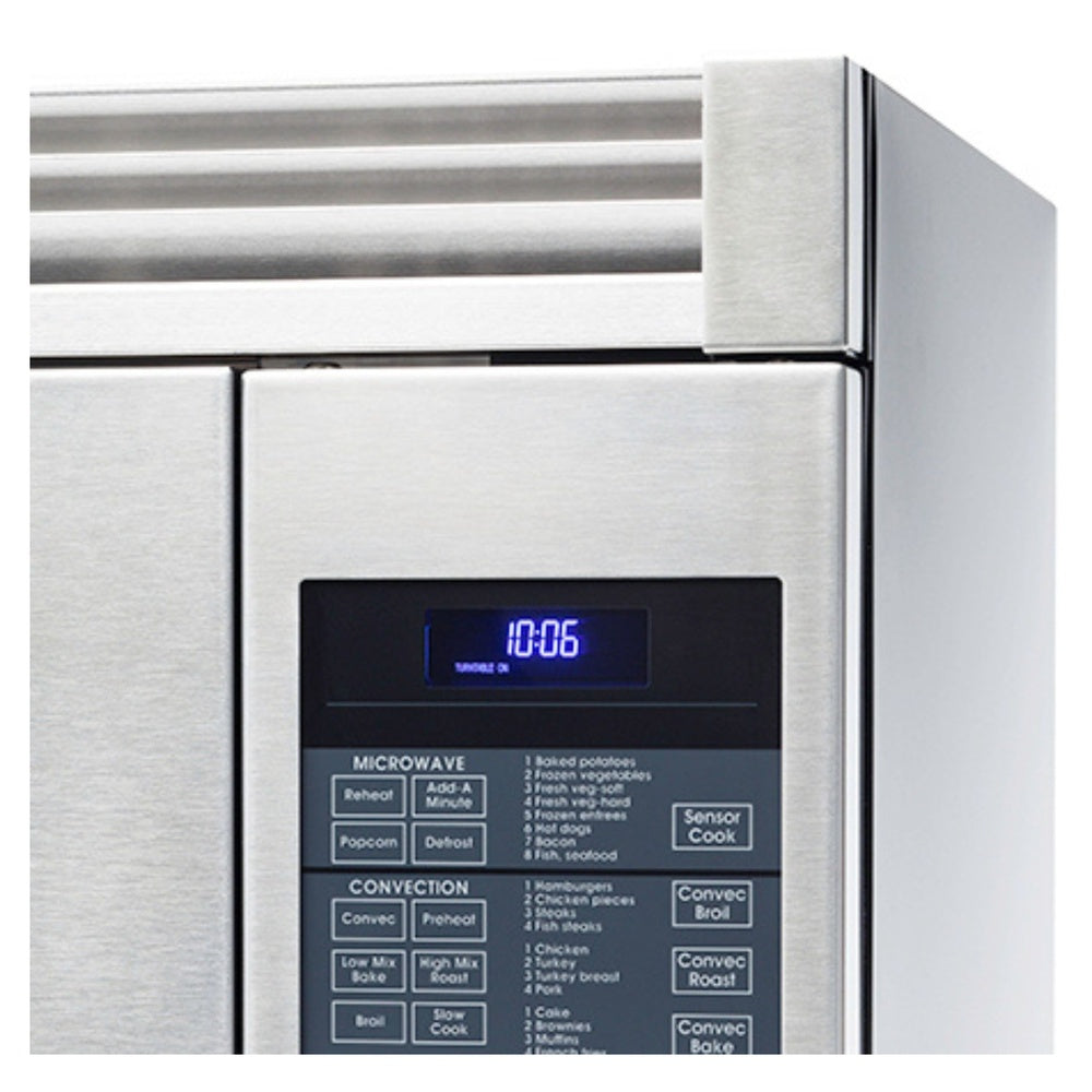 Viking 3 Series 30 inch Convection Microwave Hood with 1.1 cu. ft. Capacity and 300 CFM in Stainless Steel - RVMHC330SS