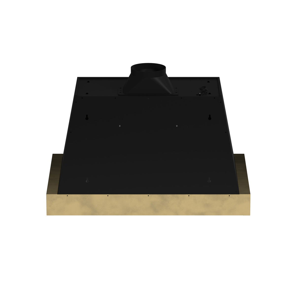 Forno Vittorio 36-Inch Wall Mount Range Hood, Antique Brass Trim, 424 CFM Airflow, Dishwasher-Safe Baffle Filters, Remote Control, 3-Speed Fan, Bright LED Lighting.