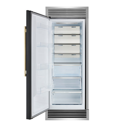 Forno Maderno 28" Built-In Convertible Refrigerator, 13.6 cu.ft. Left Swing with Decorative Grill