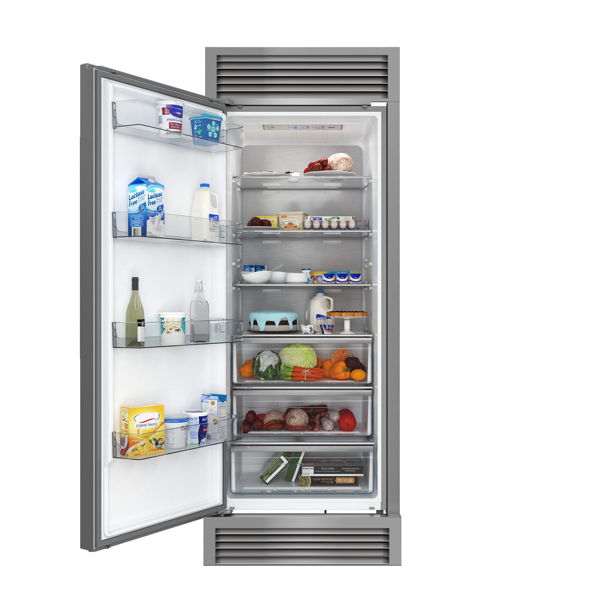 Forno Maderno 2-28-Inch Wide Convertible Refrigerator/Freezer, Decorative Trim, 27.2 cu.ft, 84-Inch High