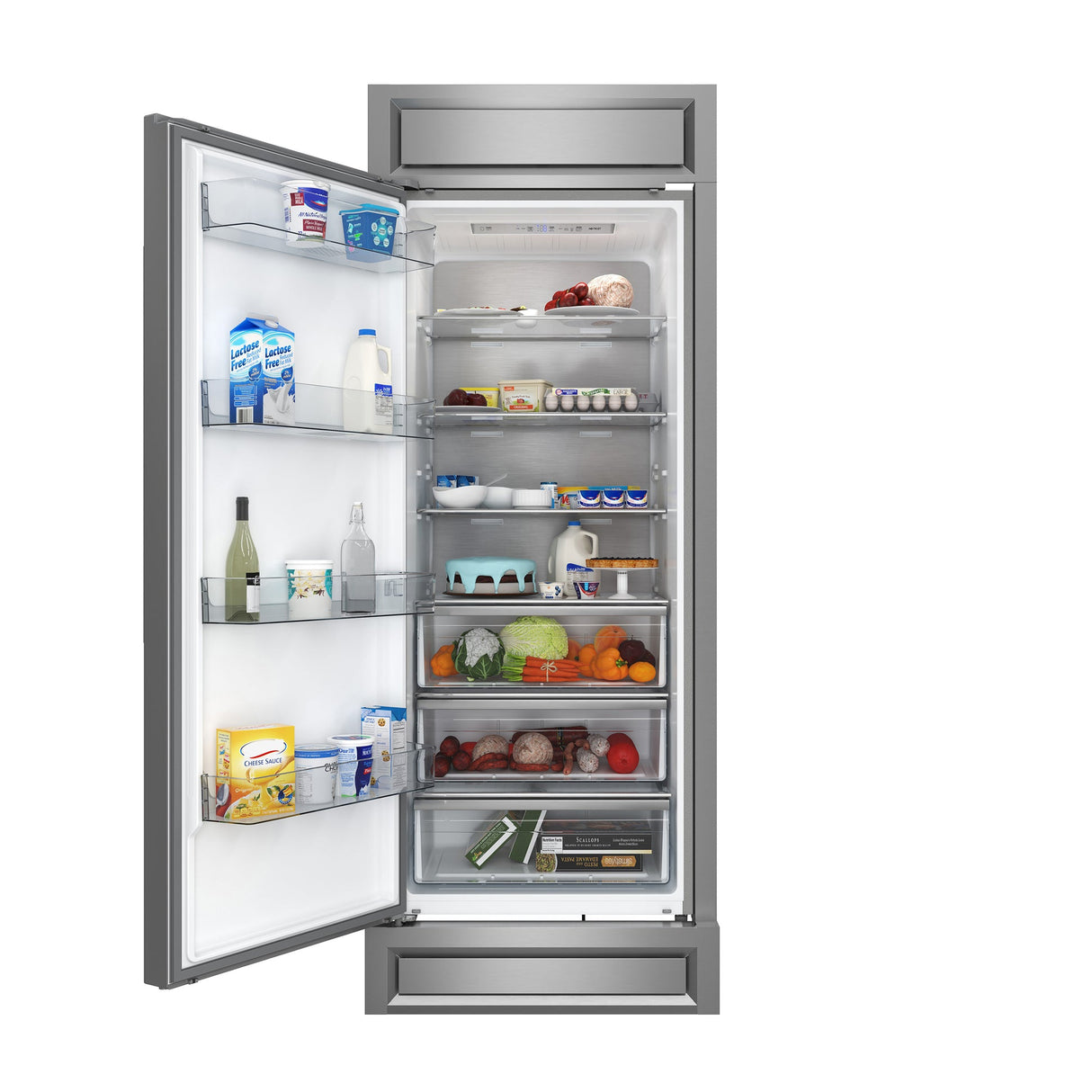 Forno Maderno 28-Inch Built-In Convertible Refrigerator, 13.6 cu.ft, Left Swing, Decorative Grill