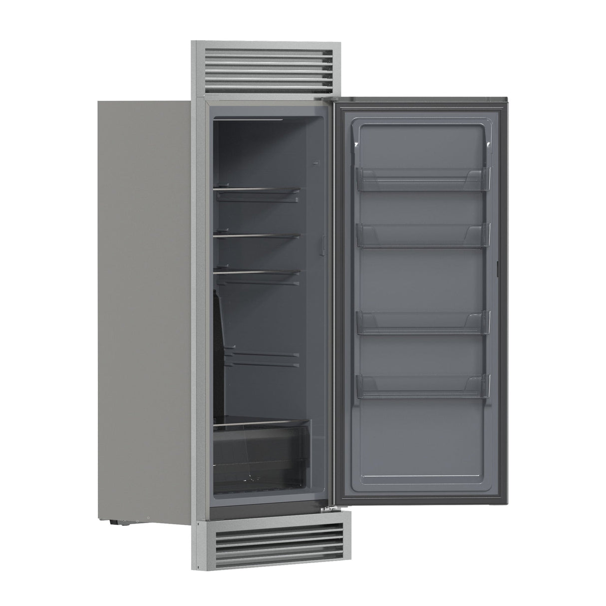 Forno Fortezza 32 Inch Right-Swing Convertible Refrigerator/Freezer with Trim Grill, Stainless Steel