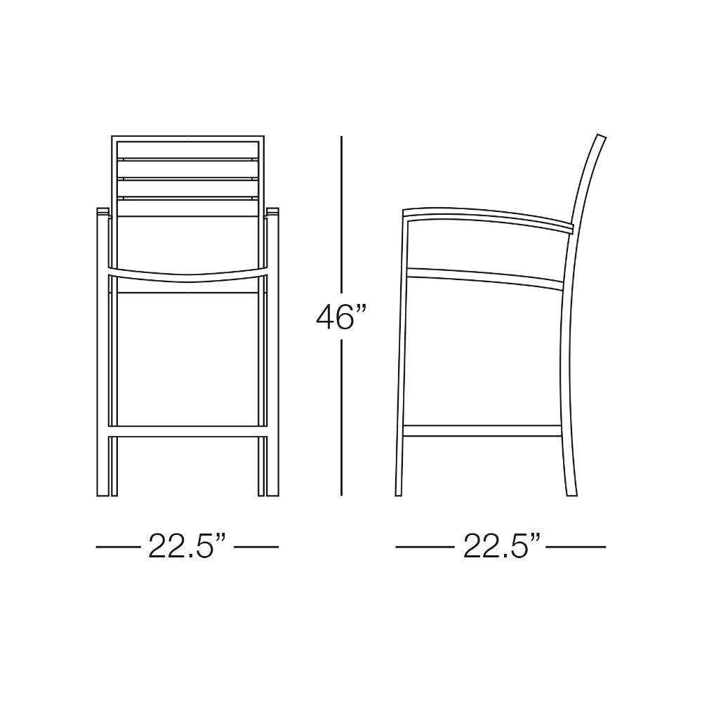Kannoa Saint Barts Barstool with Arms