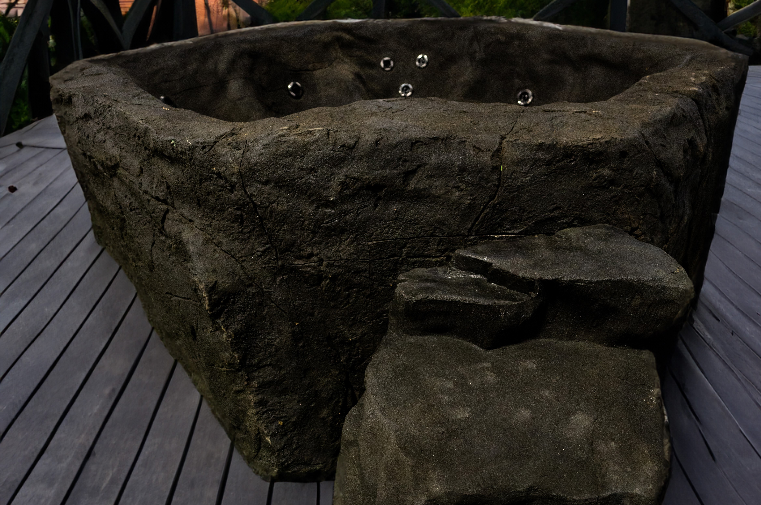 Natural Spas The Rock Above Ground Hot Tub and Spa