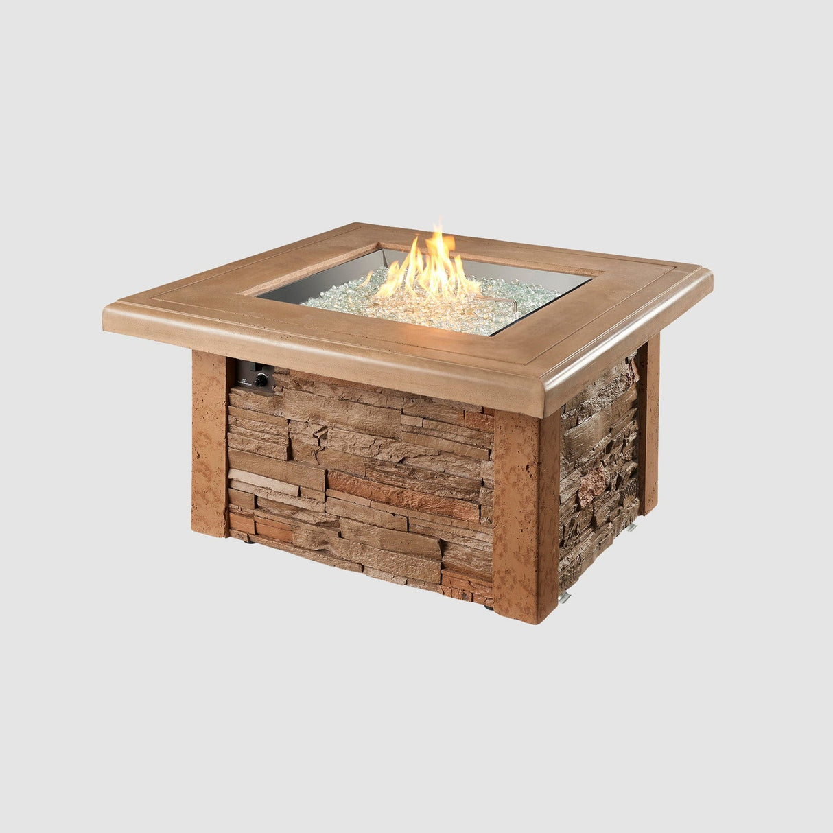 The Outdoor Greatroom Sierra 43" Square Gas Fire Pit Table - SIERRA-2424-M-K