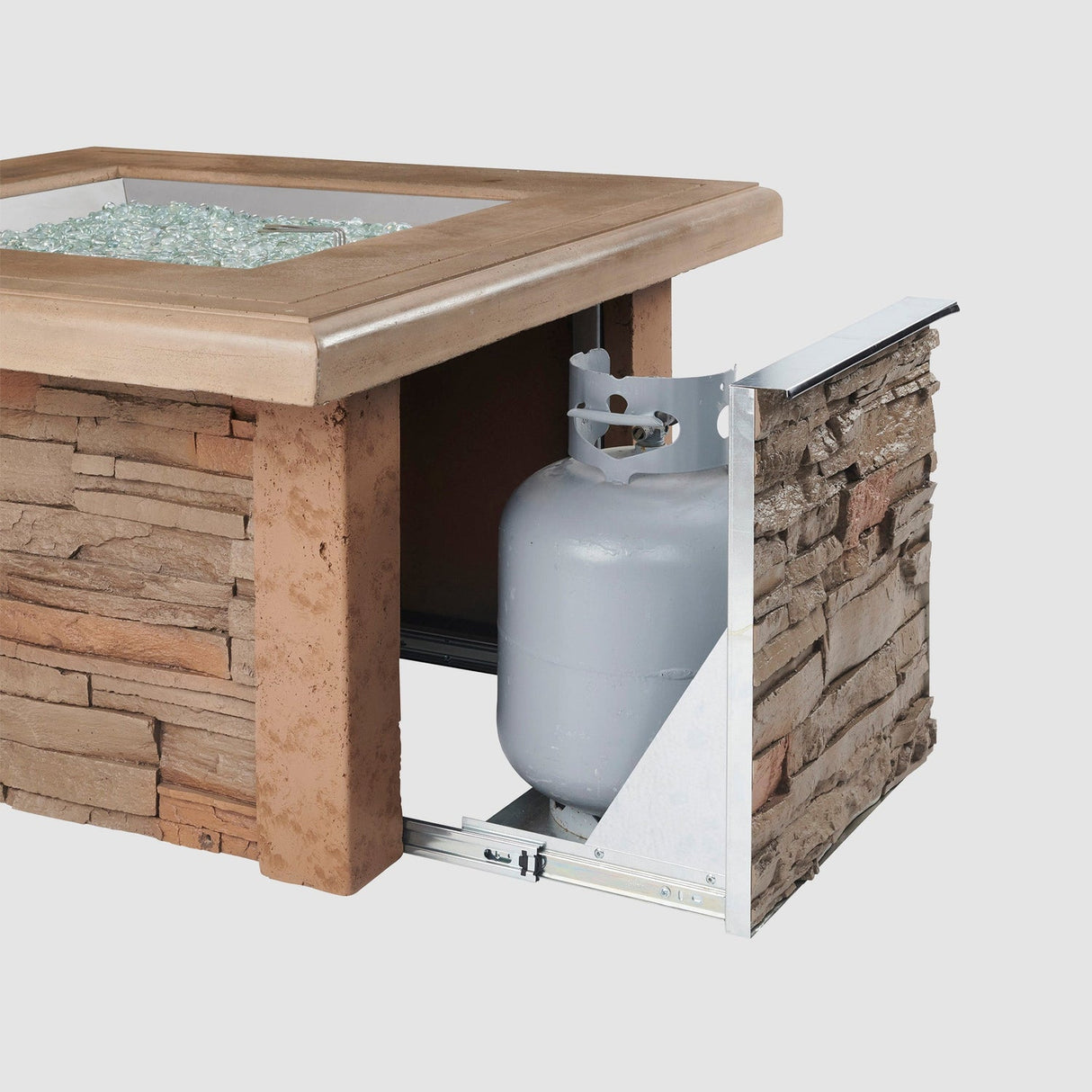 The Outdoor Greatroom Sierra 43" Square Gas Fire Pit Table - SIERRA-2424-M-K