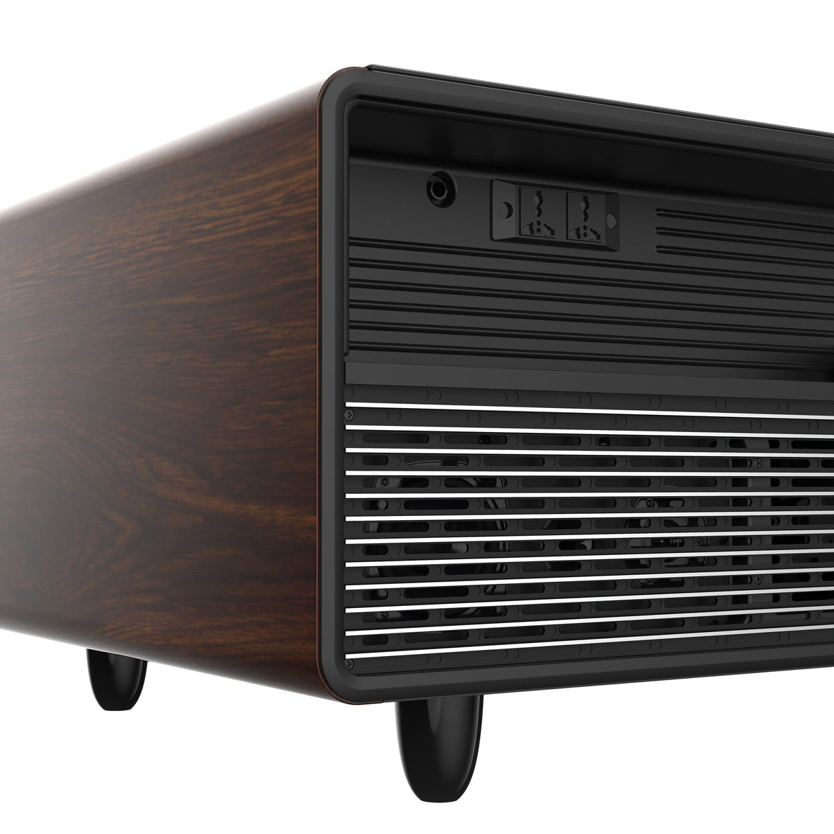 Forno Evoluto Tavolo 51" Smart Coffee Table with Wood-Accent Sides – Dual Cooling Drawers, Wireless Charging & Bluetooth Speaker