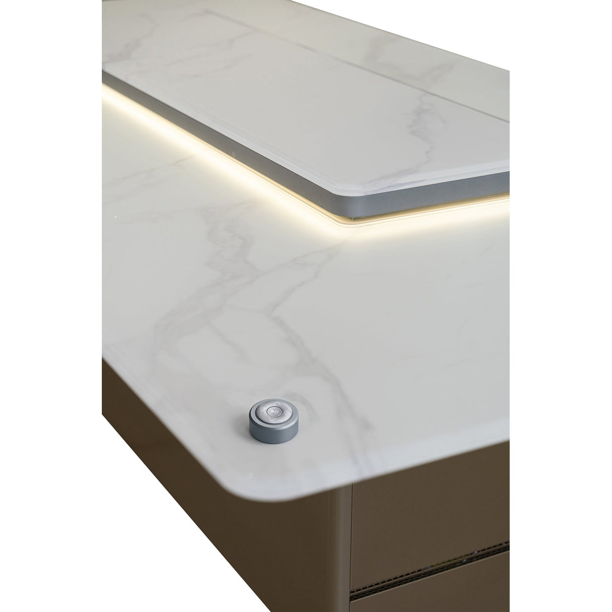 Frono Elevato Smart Bar Table, 5.3 cu.ft fridge and freezer with Bluetooth control