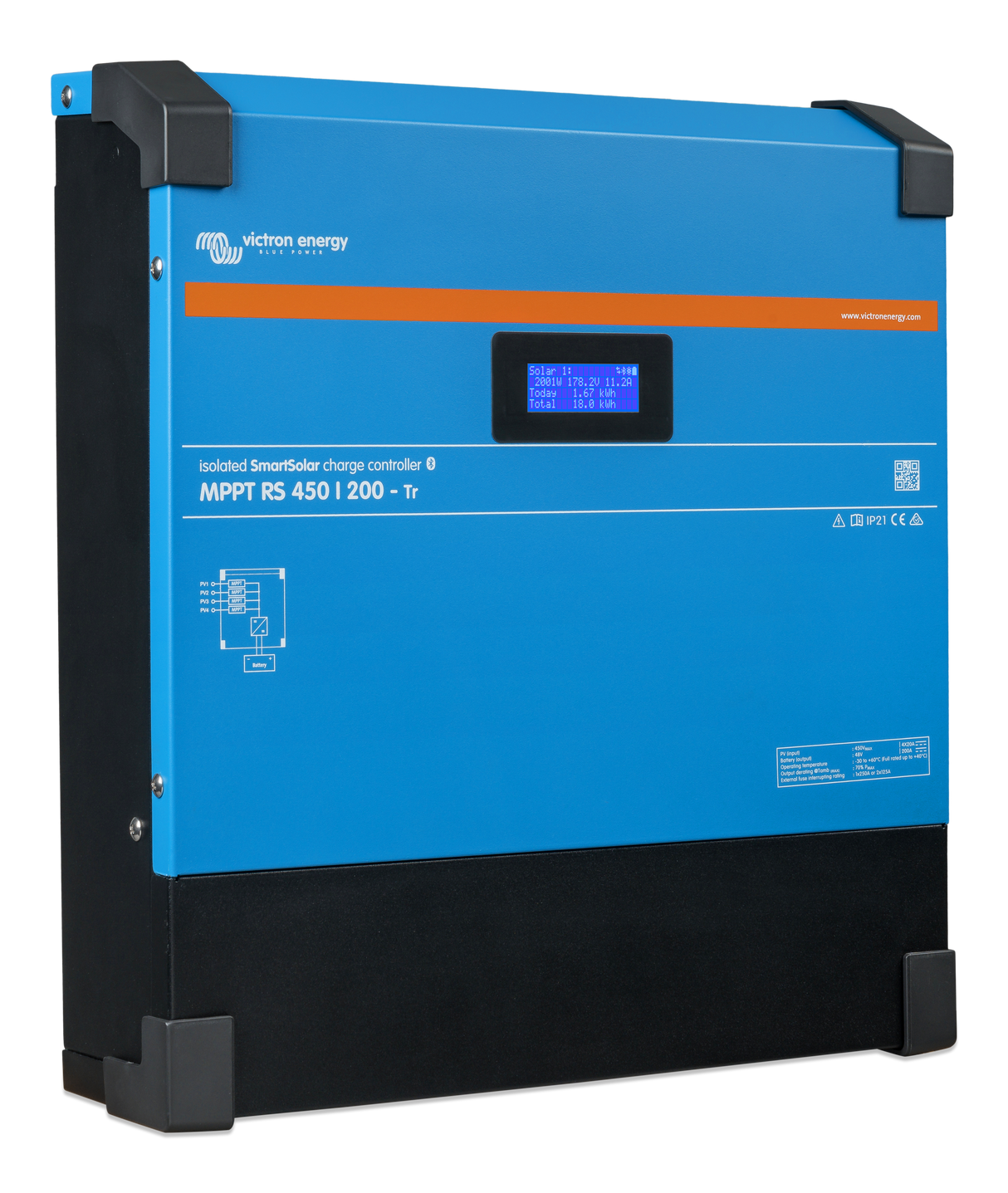 Victron Energy SmartSolar MPPT RS 450/200-Tr solar charge controller | SCC145120410
