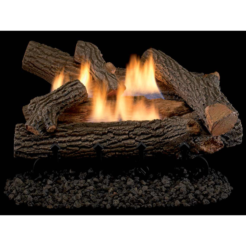 Superior Double-Flame Crescent Hill, Concrete Vent-Free Gas Log Set - LVD-CH