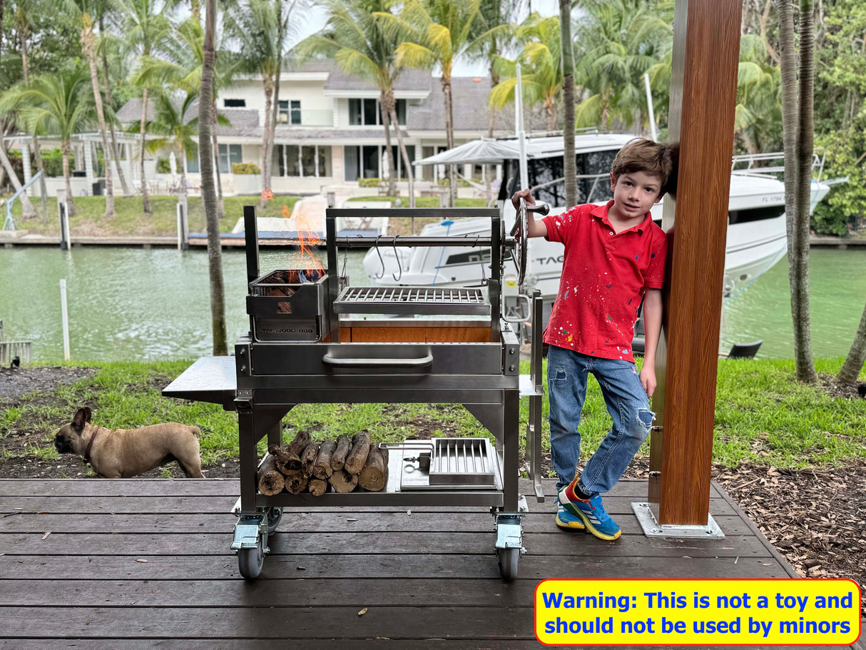 Tagwood BBQ Argentine Santa Maria Wood Fire & Charcoal Gaucho Grill | BBQ03SS MINI -