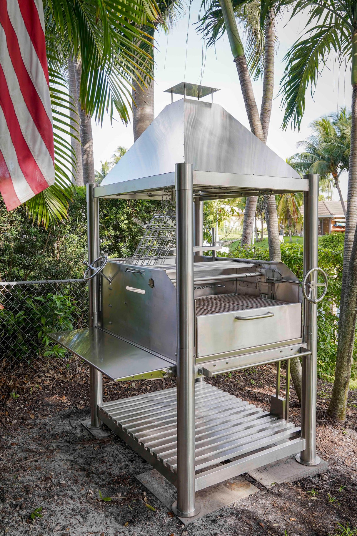 Tagwood BBQ Argentine Santa Maria Wood Fire & Charcoal Gaucho Grill all Stainless Steel | BBQ12SS