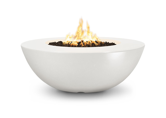 The Outdoor Plus Sedona Wide Ledge Concrete Fire Pit + Free Cover