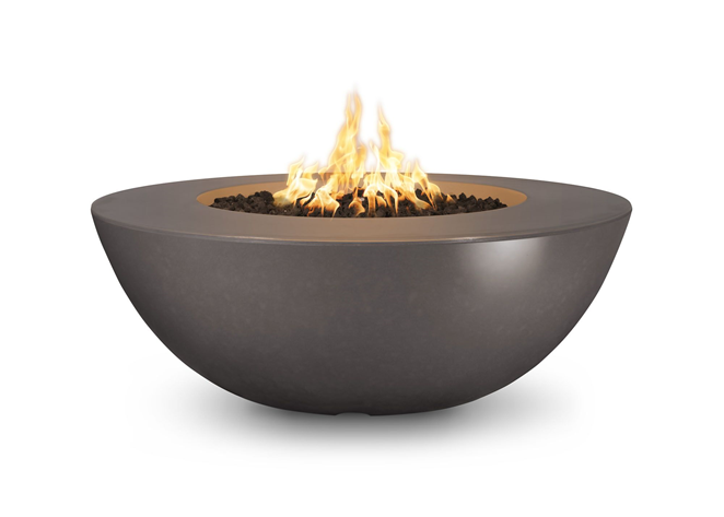 The Outdoor Plus Sedona Wide Ledge Concrete Fire Pit + Free Cover