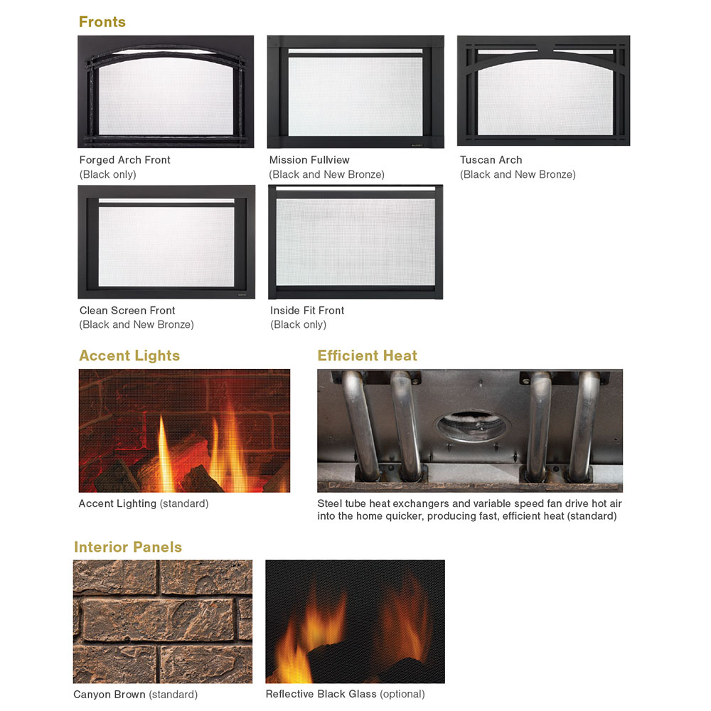 Majestic 35" Trilliant Traditional Direct Vent Gas Insert