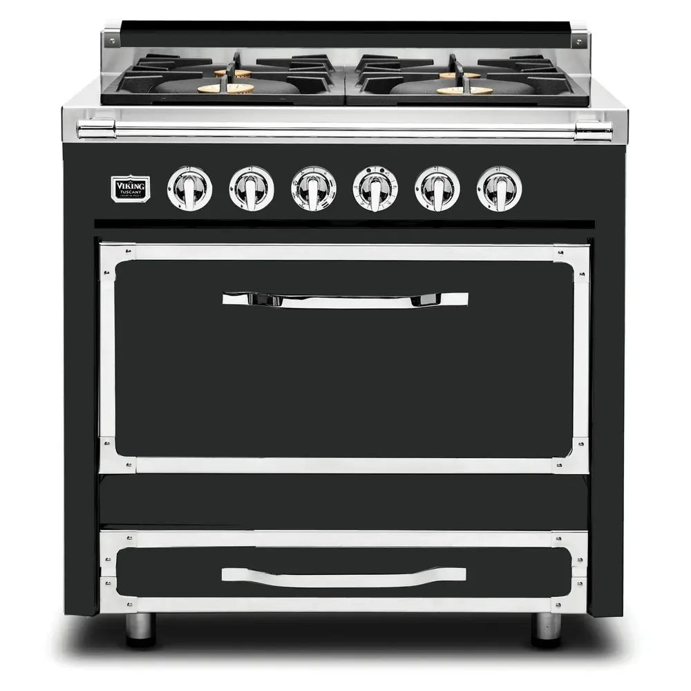 Viking Tuscany Series 36 inch Dual Fuel Range with 4 Sealed Burners - TVDR3614B*