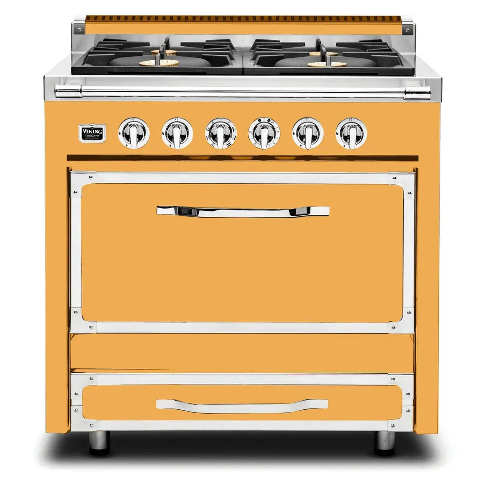 Viking Tuscany Series 36 inch Dual Fuel Range with 4 Sealed Burners - TVDR3614B*
