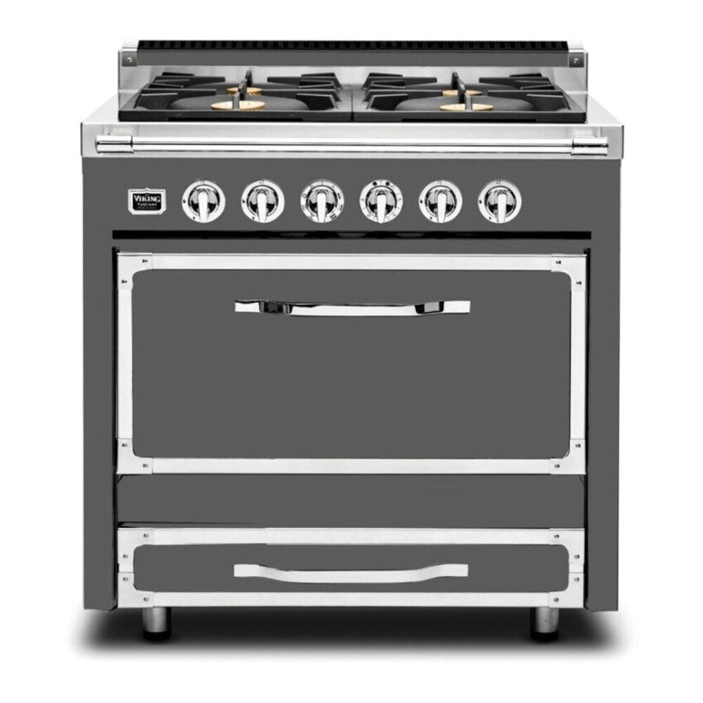Viking Tuscany Series 36 inch Dual Fuel Range with 4 Sealed Burners - TVDR3614B*
