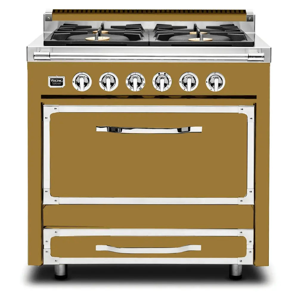 Viking Tuscany Series 36 inch Dual Fuel Range with 4 Sealed Burners - TVDR3614B*