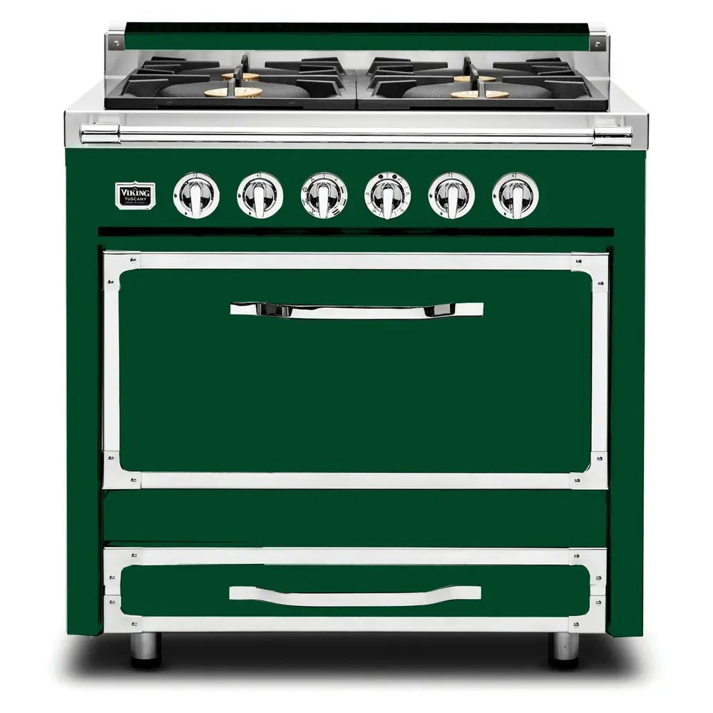 Viking Tuscany Series 36 inch Dual Fuel Range with 4 Sealed Burners - TVDR3614B*